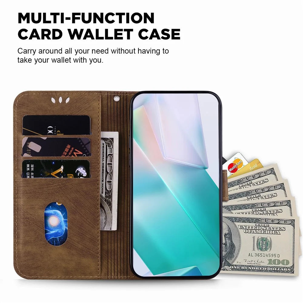 For TECNO Spark 20 Pro+ Phone Case Cute Tiger Imprinted Leather Wallet Cover - Brown - 3