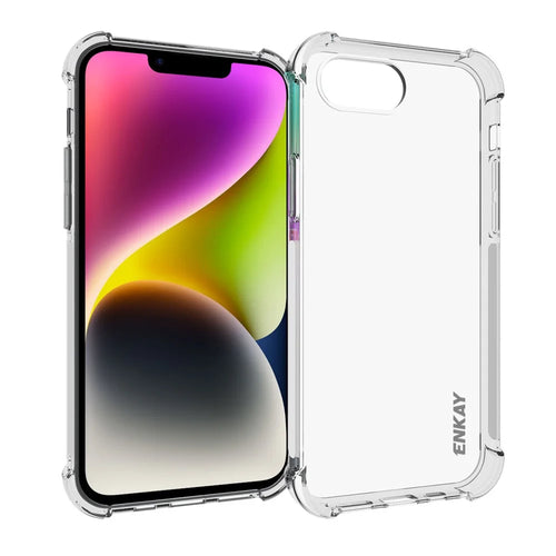 ENKAY HAT PRINCE For iPhone 17e / 16e TPU Case Reinforced Corners Clear Phone Cover - 1