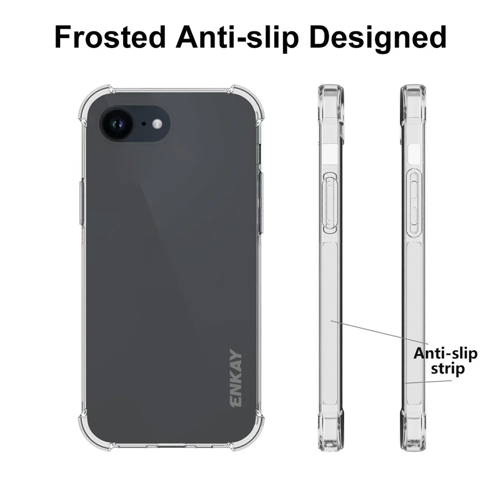 ENKAY HAT PRINCE For iPhone 17e / 16e TPU Case Reinforced Corners Clear Phone Cover - 4