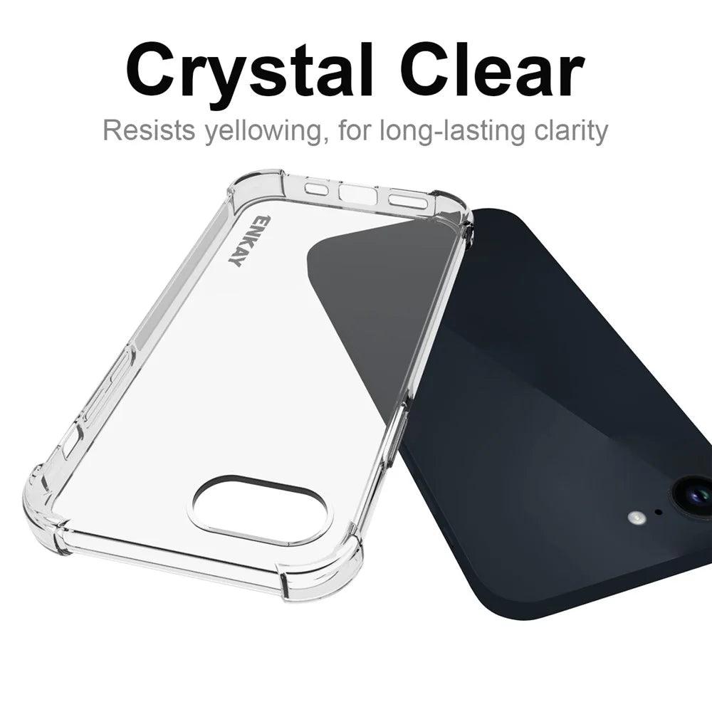 ENKAY HAT PRINCE For iPhone 17e / 16e TPU Case Reinforced Corners Clear Phone Cover - 5