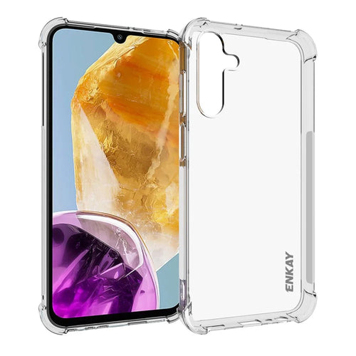 ENKAY HAT PRINCE For Samsung Galaxy F15 5G / M15 5G Clear Case Four Corners Reinforced TPU Phone Cover - 1
