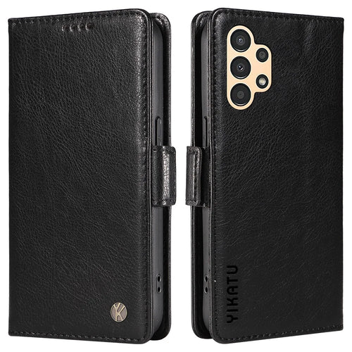 YIKATU YK-007 For Samsung Galaxy A13 5G / A13 4G / A04s 4G (164.7mm) Phone Cover Magnetic Clasp Leather Case - Black - 1