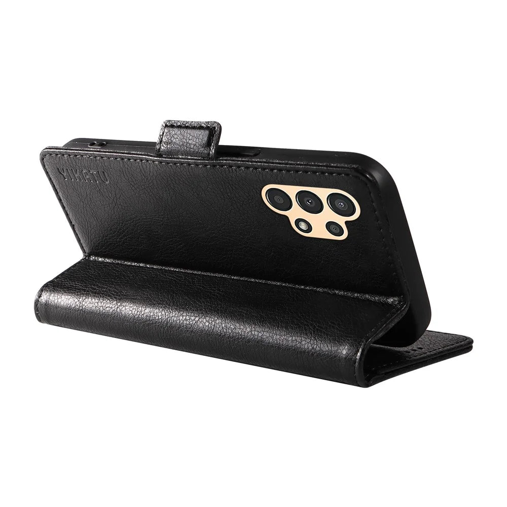 YIKATU YK-007 For Samsung Galaxy A13 5G / A13 4G / A04s 4G (164.7mm) Phone Cover Magnetic Clasp Leather Case - Black - 4
