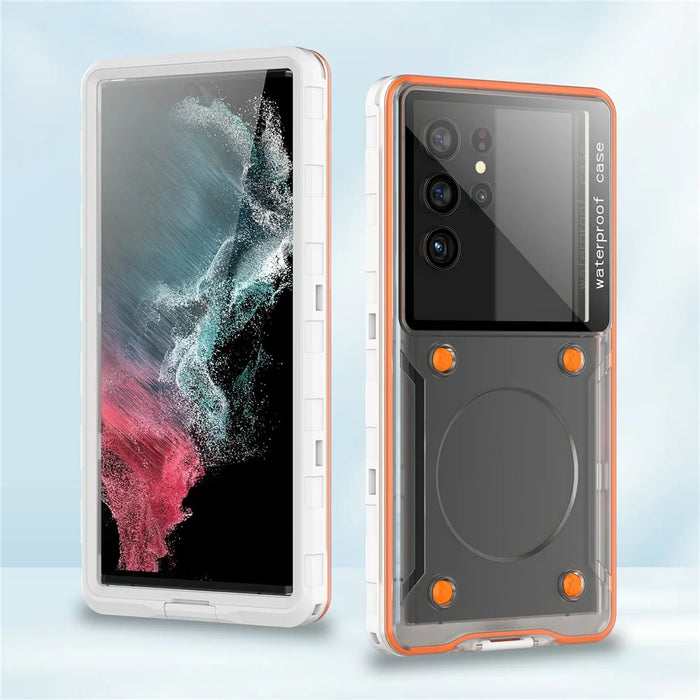 Universal IP68 Waterproof Case Phone Underwater Protection Cover for Phones Below 6.9-inch - White - 2