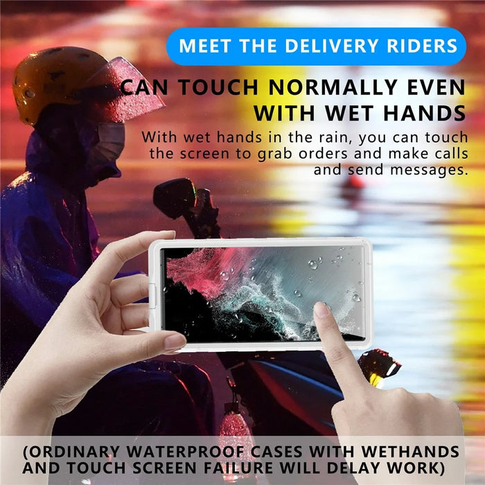 Universal IP68 Waterproof Case Phone Underwater Protection Cover for Phones Below 6.9-inch - White - 3