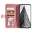 013 Style For iPhone 11 Case Leather Wallet Phone Cover with 6 Card Slots - Rose Gold - 2