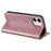 013 Style For iPhone 11 Case Leather Wallet Phone Cover with 6 Card Slots - Rose Gold - 4