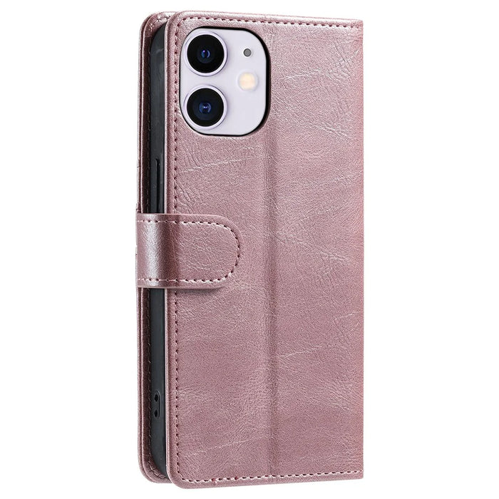 013 Style For iPhone 11 Case Leather Wallet Phone Cover with 6 Card Slots - Rose Gold - 7