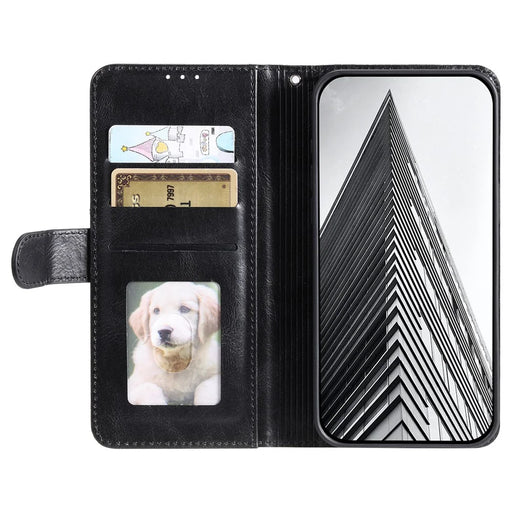 013 Style For iPhone 13 Case PU+TPU Stand Phone Cover with 6 Card Slots - Black - 2