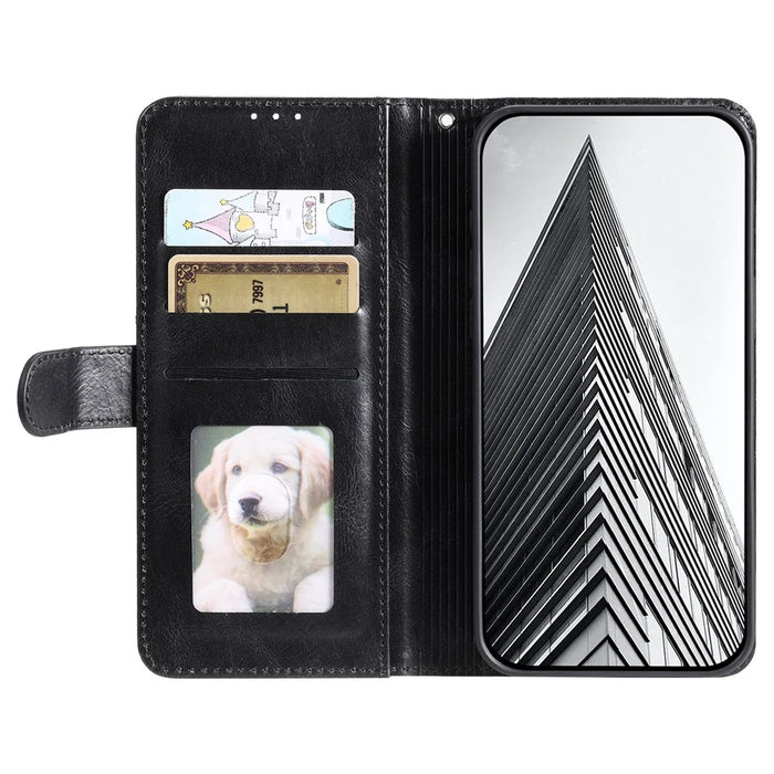 013 Style For iPhone 13 Case PU+TPU Stand Phone Cover with 6 Card Slots - Black - 2