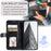 013 Style For iPhone 13 Case PU+TPU Stand Phone Cover with 6 Card Slots - Black - 5