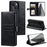 013 Style For iPhone 13 Case PU+TPU Stand Phone Cover with 6 Card Slots - Black - 6