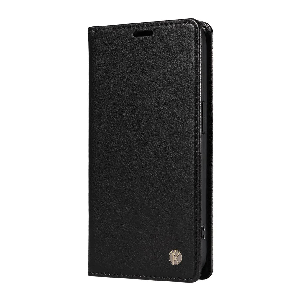 YIKATU YK-006 For Samsung Galaxy S21 5G / S21 4G Wallet Phone Case Litchi Texture Leather Flip Cover - Black - 7