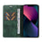 YIKATU YK-006 For iPhone 13 Wallet Case Anti-Scratch Leather Phone Cover - Green - 2
