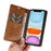 YIKATU YK-006 For iPhone 11 Case Wallet Card Slots PU Leather Protective Phone Cover - Brown - 5