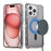 For iPhone 14 Pro Magnetic Phone Case Reinforced Corners PC+TPU Phone Cover - Grey - 1