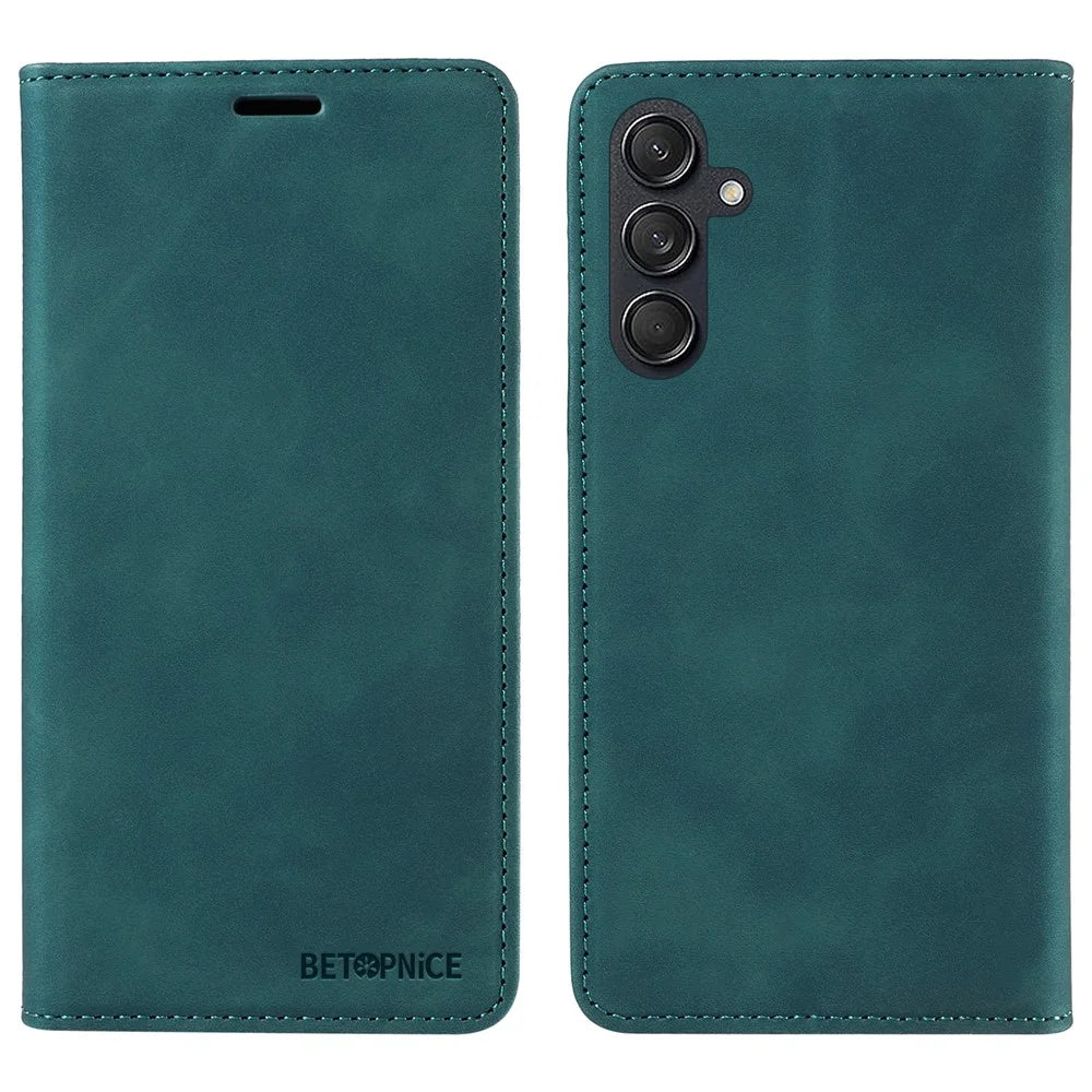 BETOPNICE 003 For Samsung Galaxy M55 5G / C55 5G / F55 5G Case Magnetic Closing Leather Cover RFID Blocking Wallet - Green - 1