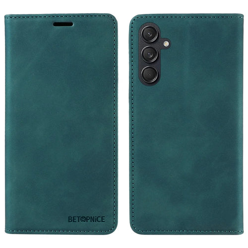 BETOPNICE 003 For Samsung Galaxy M55 5G / C55 5G / F55 5G Case Magnetic Closing Leather Cover RFID Blocking Wallet - Green - 1