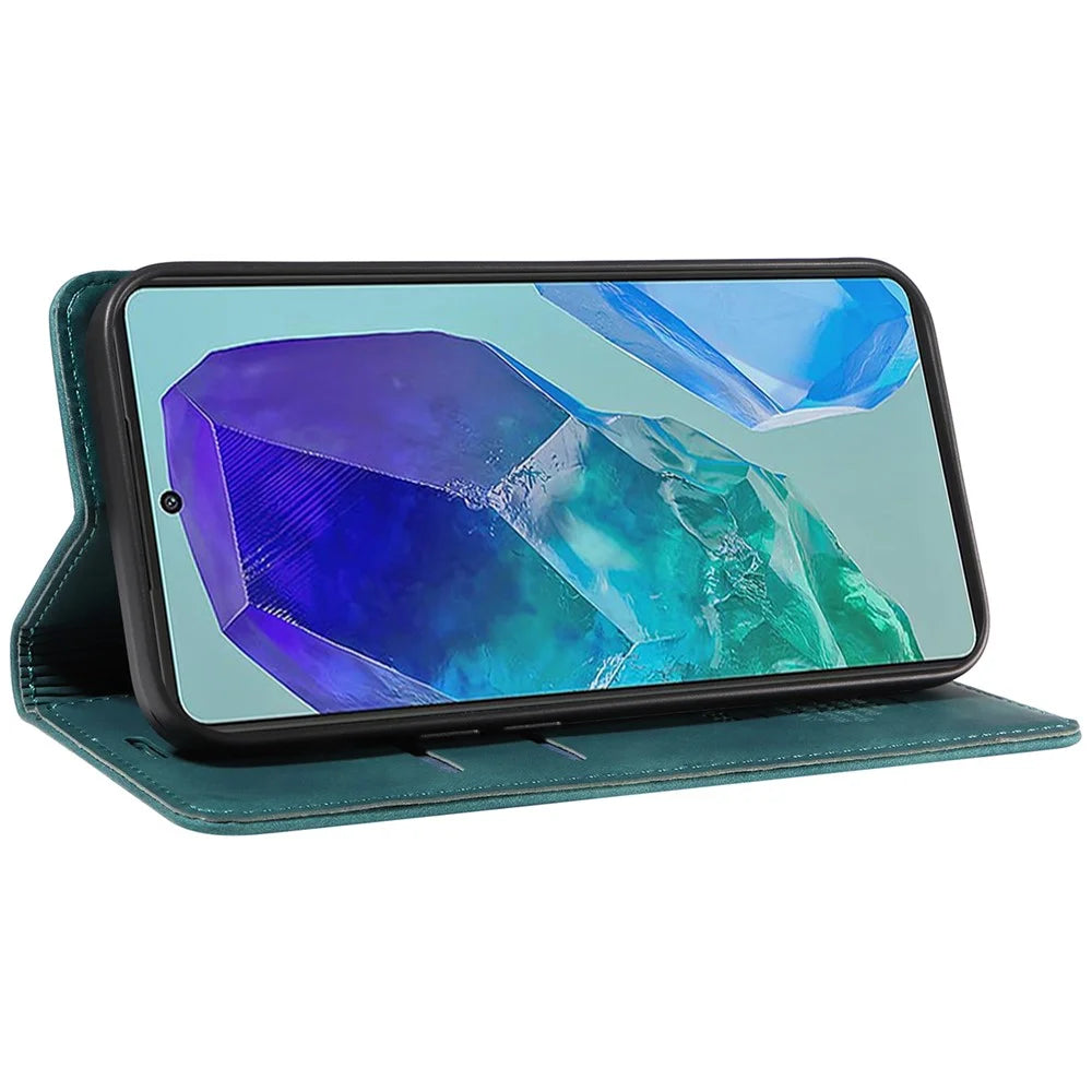 BETOPNICE 003 For Samsung Galaxy M55 5G / C55 5G / F55 5G Case Magnetic Closing Leather Cover RFID Blocking Wallet - Green - 3