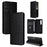 For Sony Xperia 1 VI Case Rhombus Pattern Magnetic Closing Leather Wallet Phone Cover - Black - 5