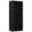 For Sony Xperia 1 VI Case Rhombus Pattern Magnetic Closing Leather Wallet Phone Cover - Black - 7