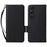 For Sony Xperia 1 VI Case with Wrist Strap Litchi Texture PU Leather Wallet Phone Cover - Black - 1