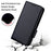 For Sony Xperia 1 VI Case with Wrist Strap Litchi Texture PU Leather Wallet Phone Cover - Black - 6
