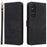 For Sony Xperia 1 VI Leather Case RFID Blocking Wallet Cover with Wrist Strap - Black - 1
