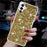 For Samsung Galaxy S24+ TPU Phone Case Epoxy Glittery Powder Cell Phone Cover - Gold - 4