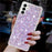For Samsung Galaxy A54 5G Cover Sparkle Epoxy TPU Shockproof Phone Case - Purple - 4