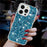 For iPhone 14 Pro Max Epoxy TPU Phone Case Shell Glittery Mobile Phone Cover - Blue - 5