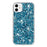 For iPhone 11 Phone Case Slim-Fit Glittery Powder Decor Phone Cover Epoxy TPU Phone Shell - Blue - 1
