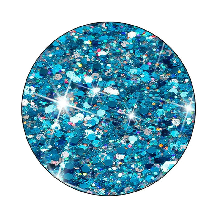 For iPhone 11 Phone Case Slim-Fit Glittery Powder Decor Phone Cover Epoxy TPU Phone Shell - Blue - 3