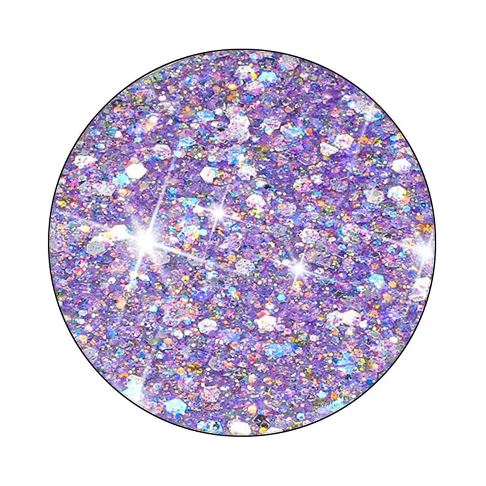For iPhone 11 Pro Cover Sparkle Sequins Epoxy Shockproof TPU Phone Case - Purple - 3