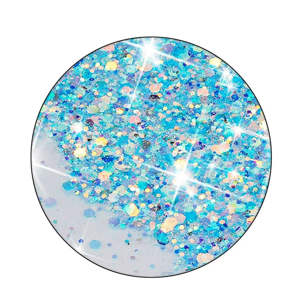 For Samsung Galaxy A15 5G Soft TPU Case Glitter Sparkle Epoxy Glow In The Dark Phone Cover - Blue - 4