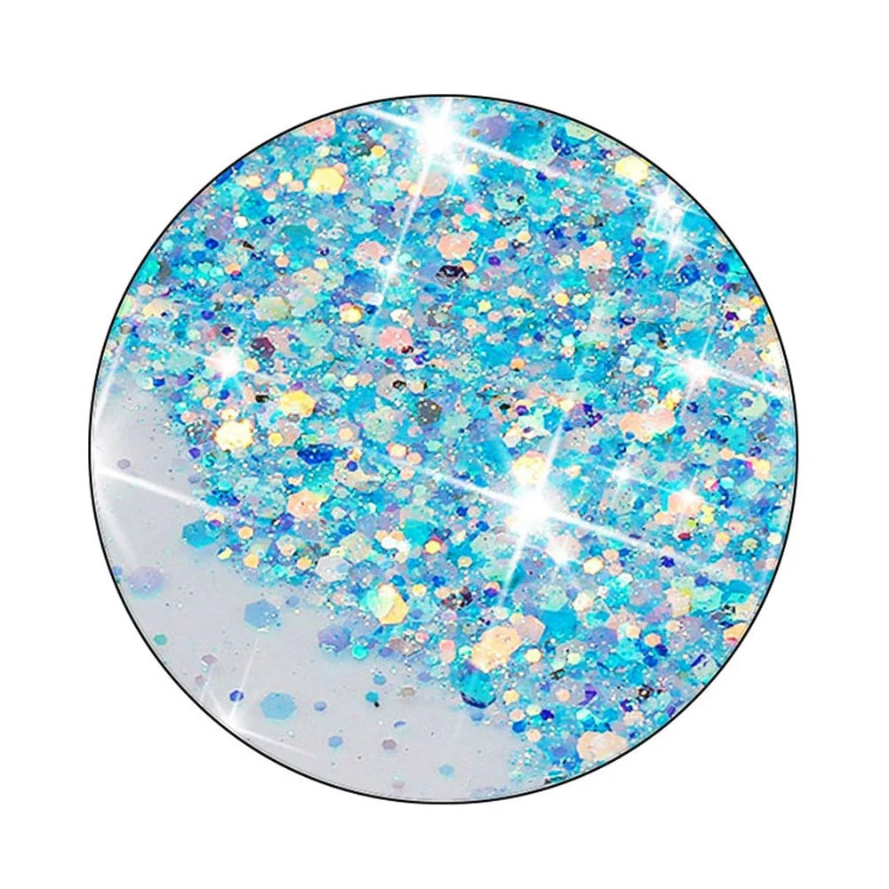 TPU Phone Cover for iPhone X / XS 5.8 inch Cases Anti-Scratch Epoxy Glitter Sparkle Luminous Phone Shell - Blue - 4