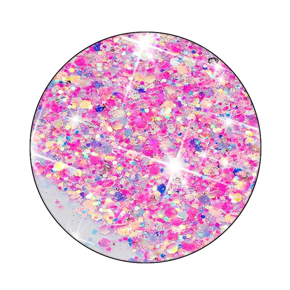 For iPhone 6 Plus/7 Plus/8 Plus 5.5 inch Case Luminous Sequins Anti-fall TPU Phone Cover - Pink - 4