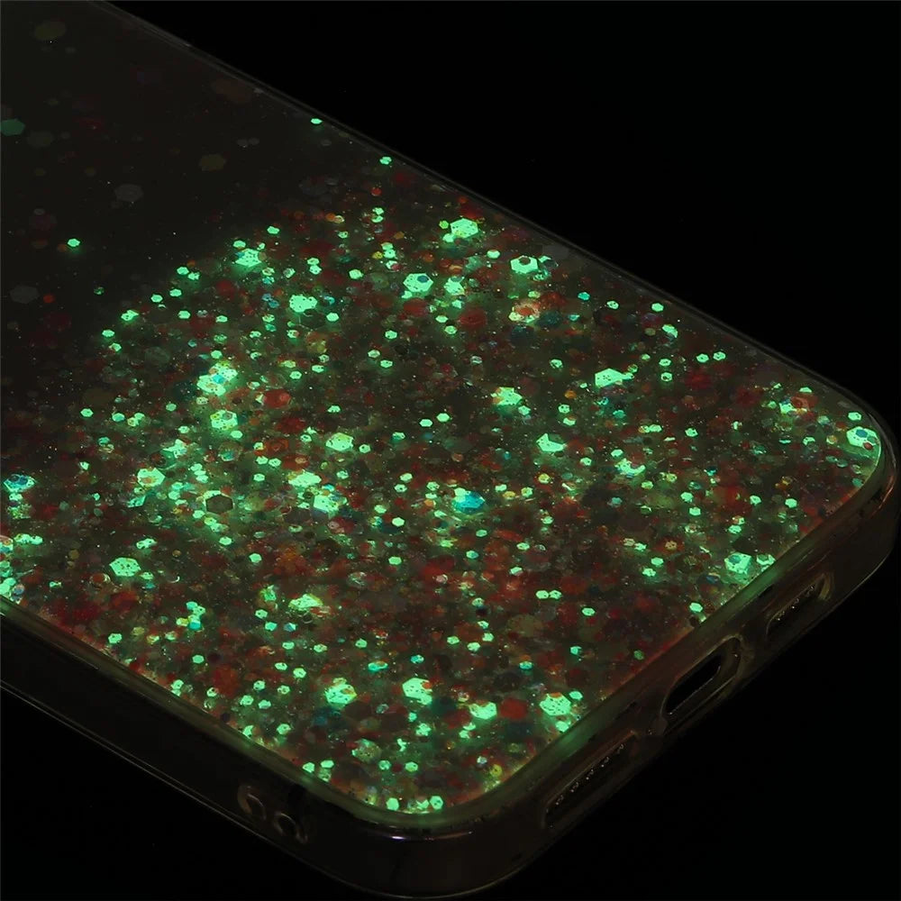 For iPhone 6 Plus/7 Plus/8 Plus 5.5 inch Case Luminous Sequins Anti-fall TPU Phone Cover - Pink - 6