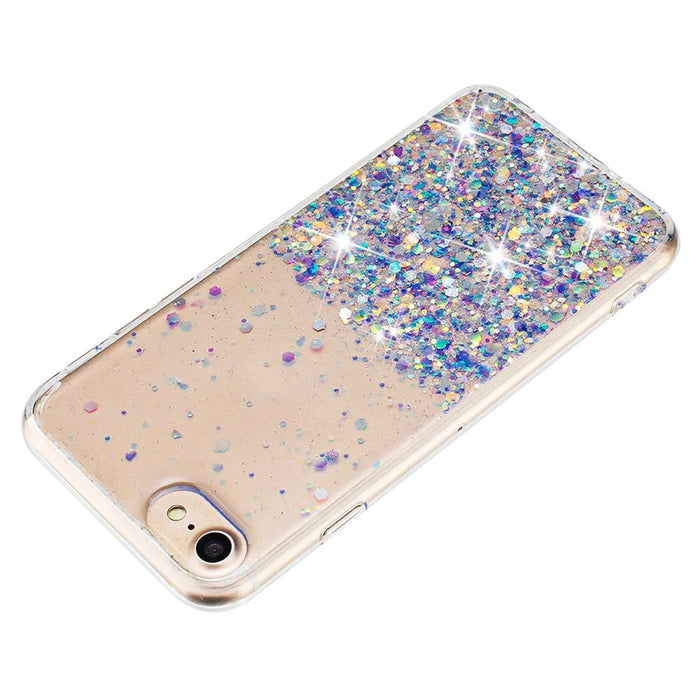 For iPhone 6 / 7 / 8 / SE (2022) / SE (2020) / SE (1st Generation) Cases Anti-Scratch Epoxy Luminous TPU Phone Shell - Purple - 3