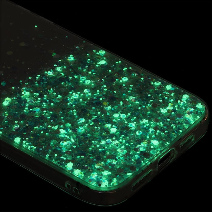 For iPhone 6 / 7 / 8 / SE (2022) / SE (2020) / SE (1st Generation) Cases Anti-Scratch Epoxy Luminous TPU Phone Shell - Purple - 6
