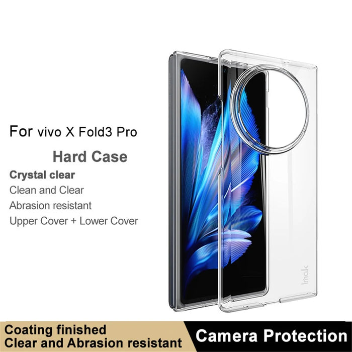 IMAK Crystal Case II Pro for vivo X Fold3 Pro Case Two-Piece PC Clear Phone Shell (Upper Cover+Lower Cover) - 3