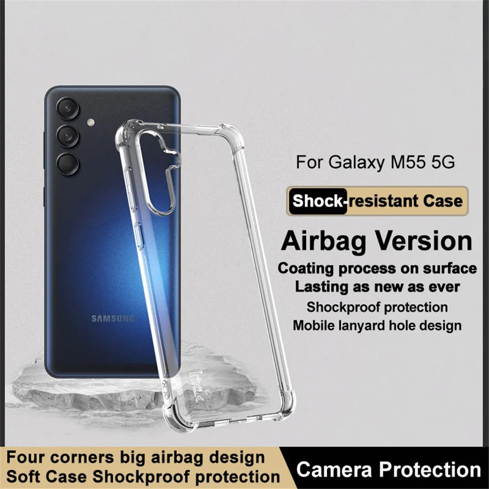 IMAK For Samsung Galaxy M55 5G / C55 5G / F55 5G Flexible TPU Case Anti-Drop Airbag Protection Phone Cover - 2