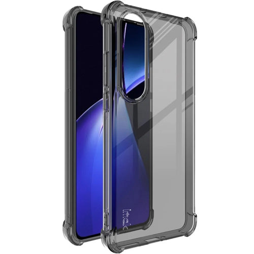 IMAK For Oppo K12 / OnePlus Nord CE4 5G TPU Phone Cover Drop Protection HD Clear Phone Case - Transparent Black - 1