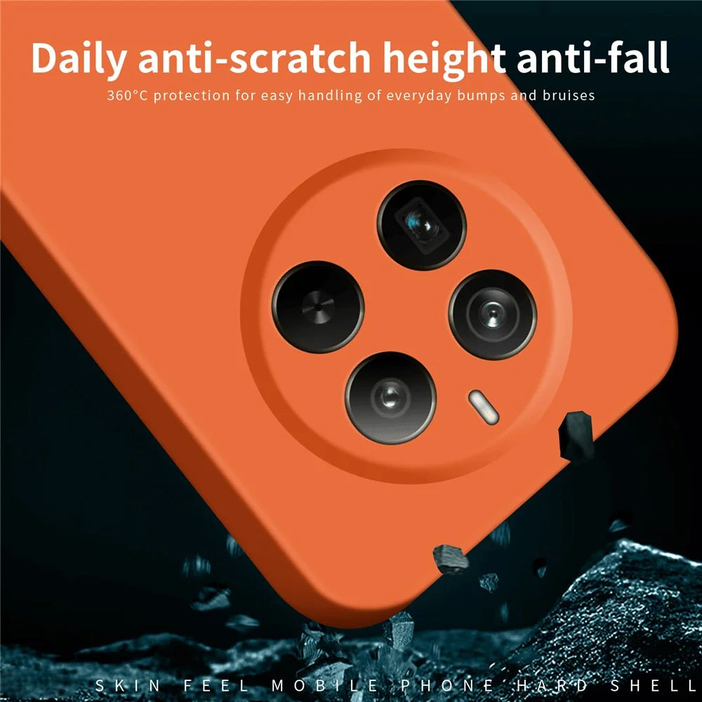 MOFI JK Qin Series For Realme 12 Pro 5G / 12 Pro+ 5G Case TPU+Acrylic Skin-touch Phone Cover - Orange - 5