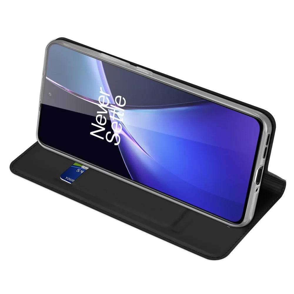 DUX DUCIS Skin Pro Series For OnePlus Nord CE4 5G / Oppo K12 Flip Phone Case with Stand and Card Slot - Black - 3