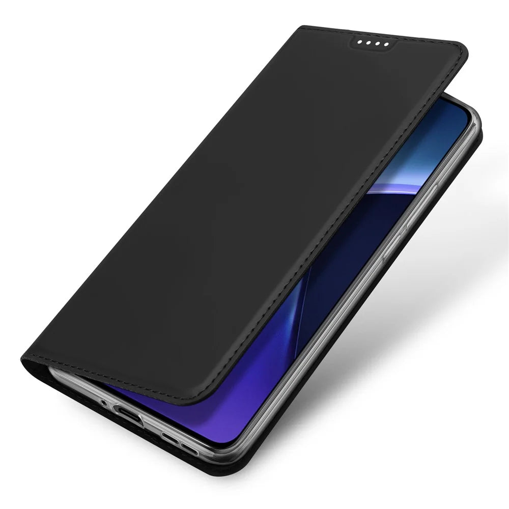 DUX DUCIS Skin Pro Series For OnePlus Nord CE4 5G / Oppo K12 Flip Phone Case with Stand and Card Slot - Black - 5