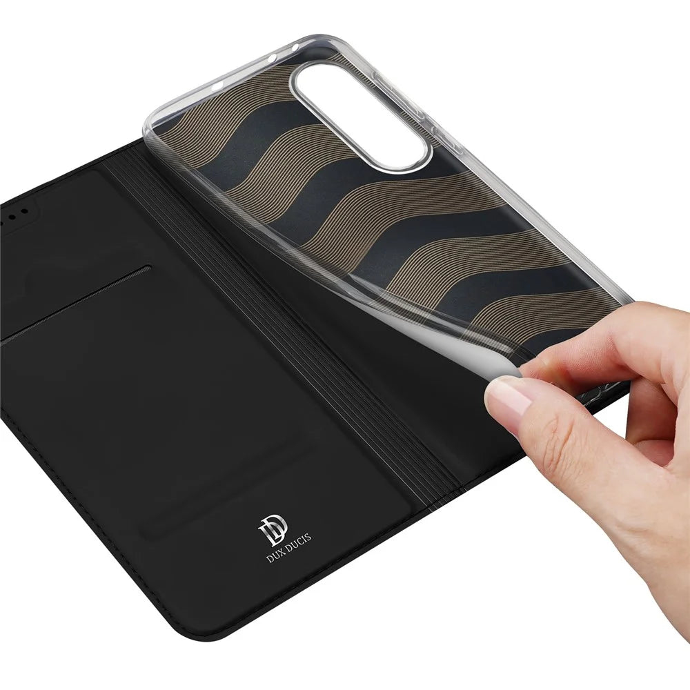 DUX DUCIS Skin Pro Series For OnePlus Nord CE4 5G / Oppo K12 Flip Phone Case with Stand and Card Slot - Black - 7