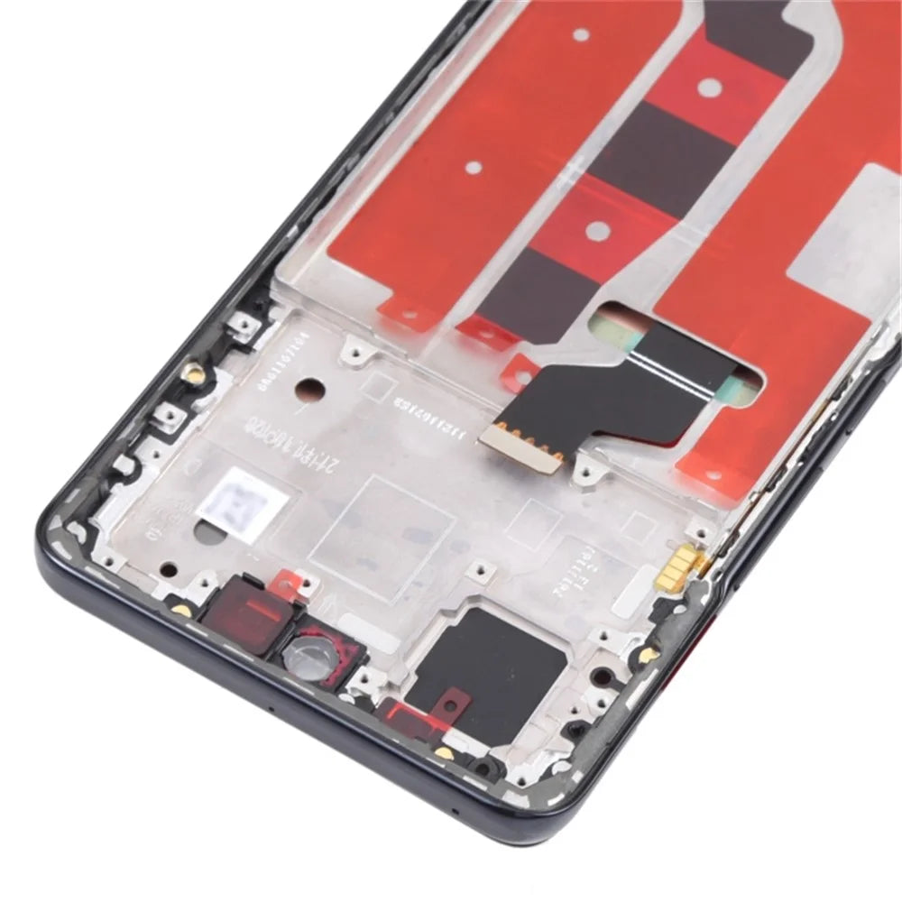 For Honor 50 OEM Grade S OLED Screen and Digitizer Assembly + Frame (without Logo) - Black - 4