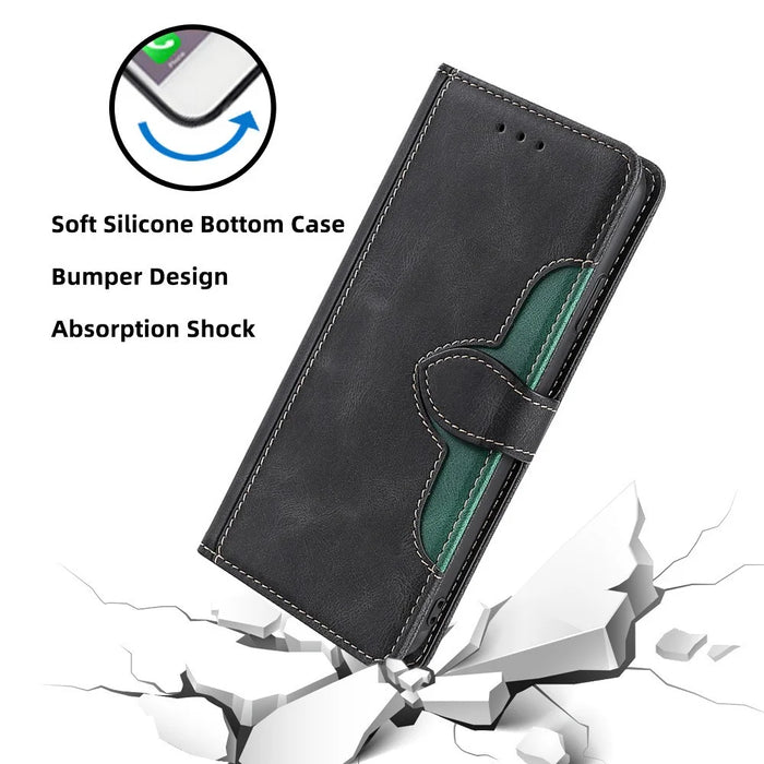 For TECNO Pova 6 Pro 5G Leather Wallet Cover Smart Phone Case   - Black - 4