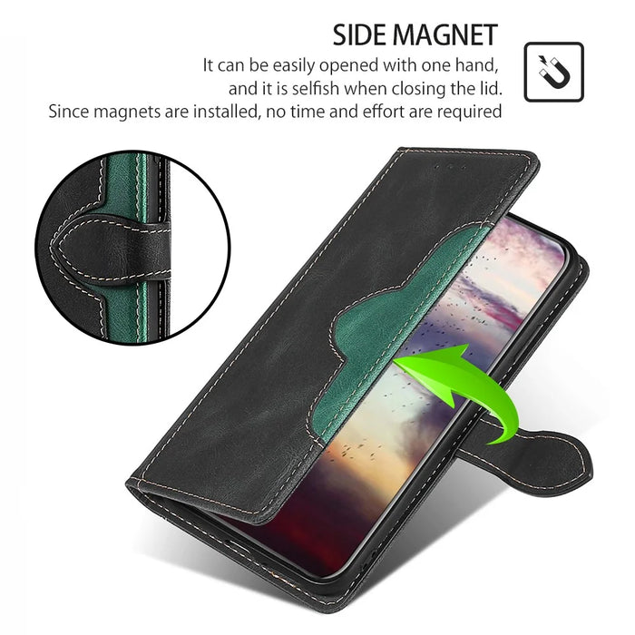 For TECNO Pova 6 Pro 5G Leather Wallet Cover Smart Phone Case   - Black - 5